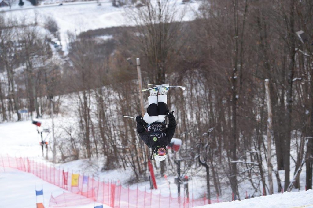 Emma catching some air in a regional competition at Bristol Mountain. Photo provided
