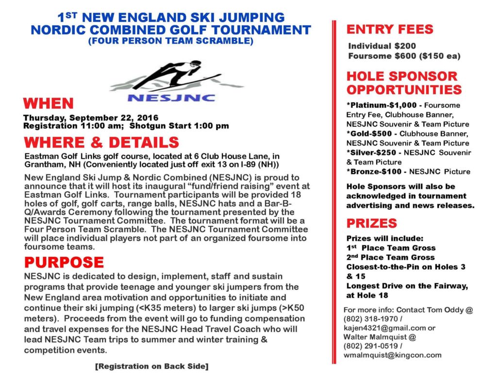 New England SJ/NC Golf Tournament NYSEF